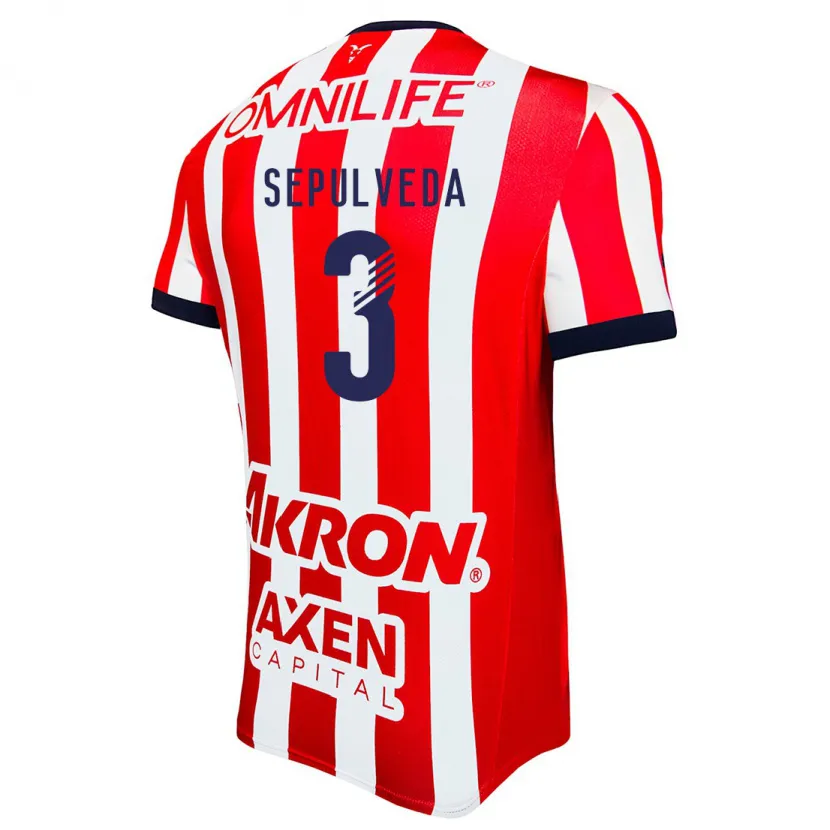 Danxen Dames Gilberto Sepúlveda #3 Rood Wit Blauw Thuisshirt Thuistenue 2024/25 T-Shirt