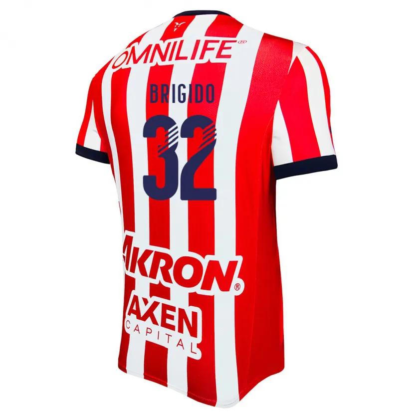 Danxen Dames Jesús Brígido #32 Rood Wit Blauw Thuisshirt Thuistenue 2024/25 T-Shirt