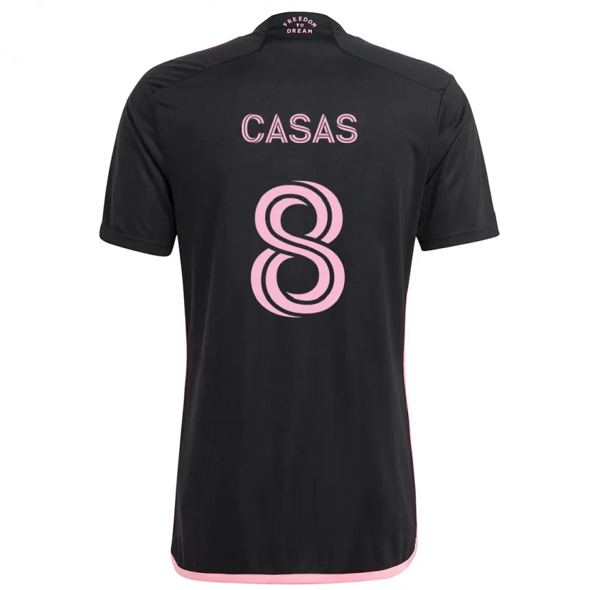 Danxen Dames Pep Casas #8 Zwart Uitshirt Uittenue 2024/25 T-Shirt