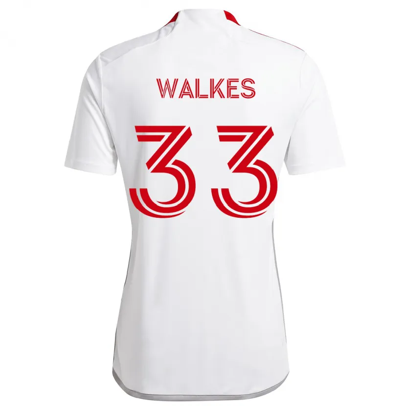 Danxen Dames Reshaun Walkes #33 Wit Rood Uitshirt Uittenue 2024/25 T-Shirt