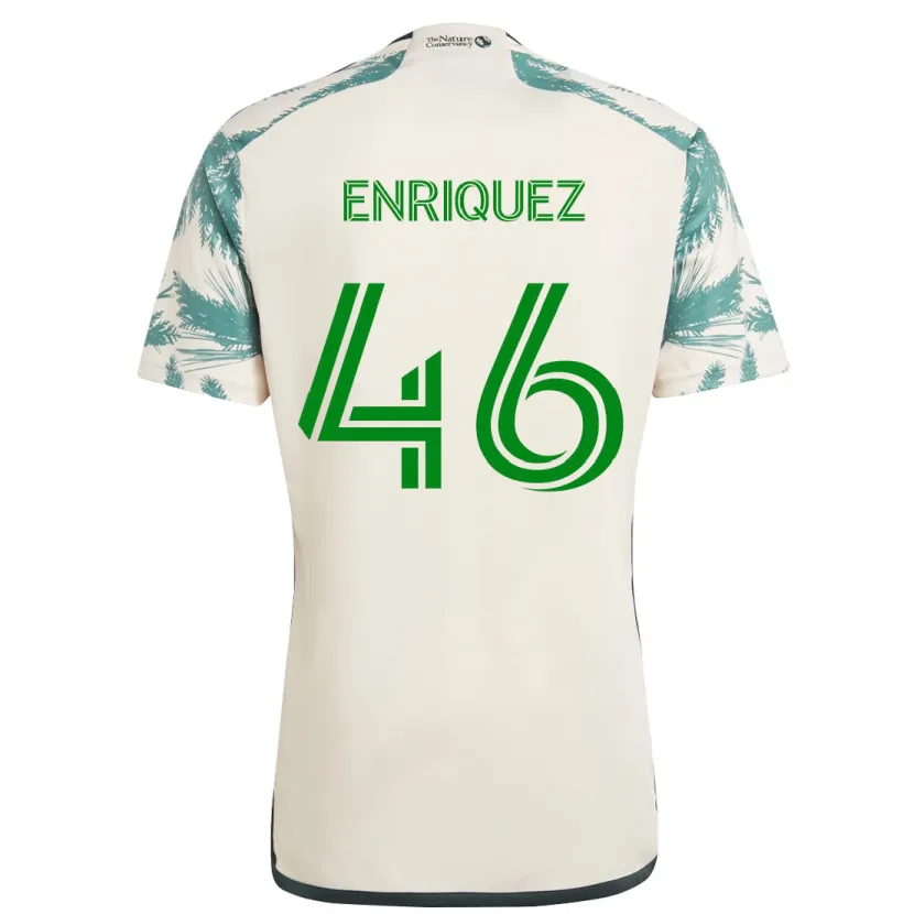 Danxen Dames Adolfo Enriquez #46 Beigebruin Uitshirt Uittenue 2024/25 T-Shirt