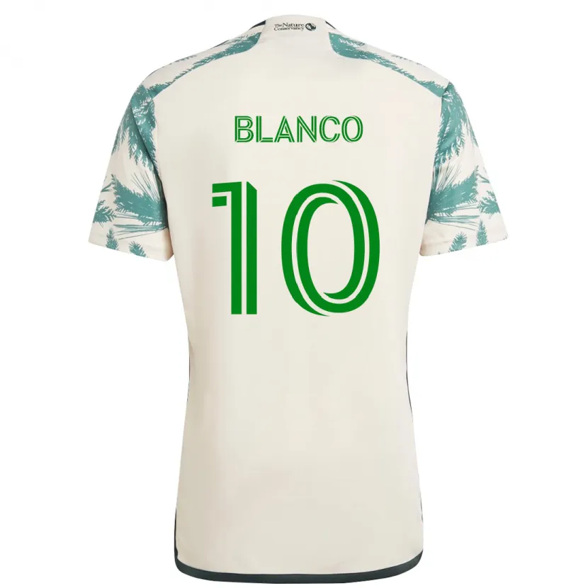 Danxen Dames Sebastián Blanco #10 Beigebruin Uitshirt Uittenue 2024/25 T-Shirt