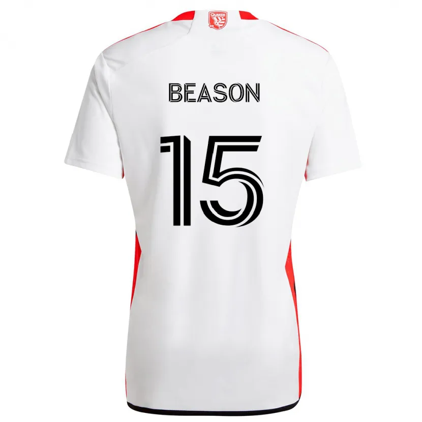 Danxen Dames Tanner Beason #15 Wit Rood Uitshirt Uittenue 2024/25 T-Shirt