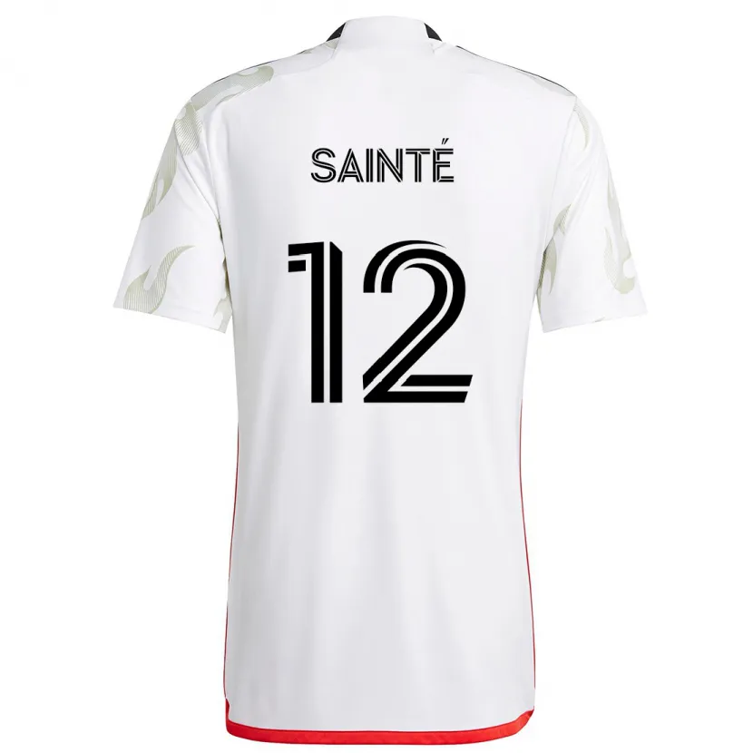 Danxen Dames Carl Sainté #12 Wit Rood Zwart Uitshirt Uittenue 2024/25 T-Shirt