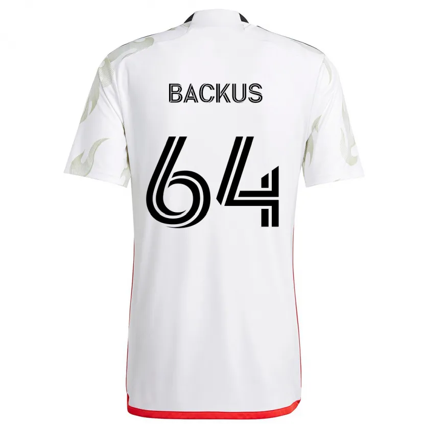 Danxen Dames Braeden Backus #64 Wit Rood Zwart Uitshirt Uittenue 2024/25 T-Shirt