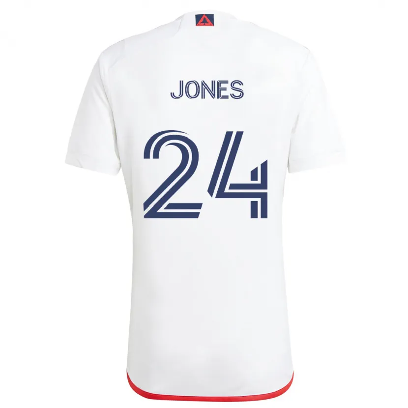 Danxen Dames Dejuan Jones #24 Wit Rood Uitshirt Uittenue 2024/25 T-Shirt