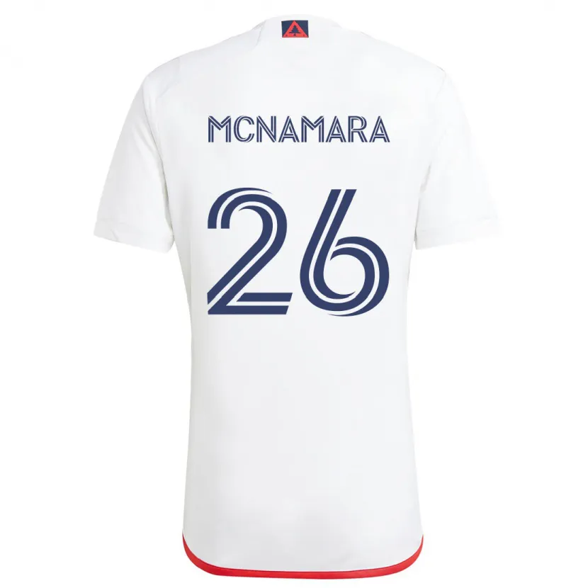 Danxen Dames Tommy Mcnamara #26 Wit Rood Uitshirt Uittenue 2024/25 T-Shirt