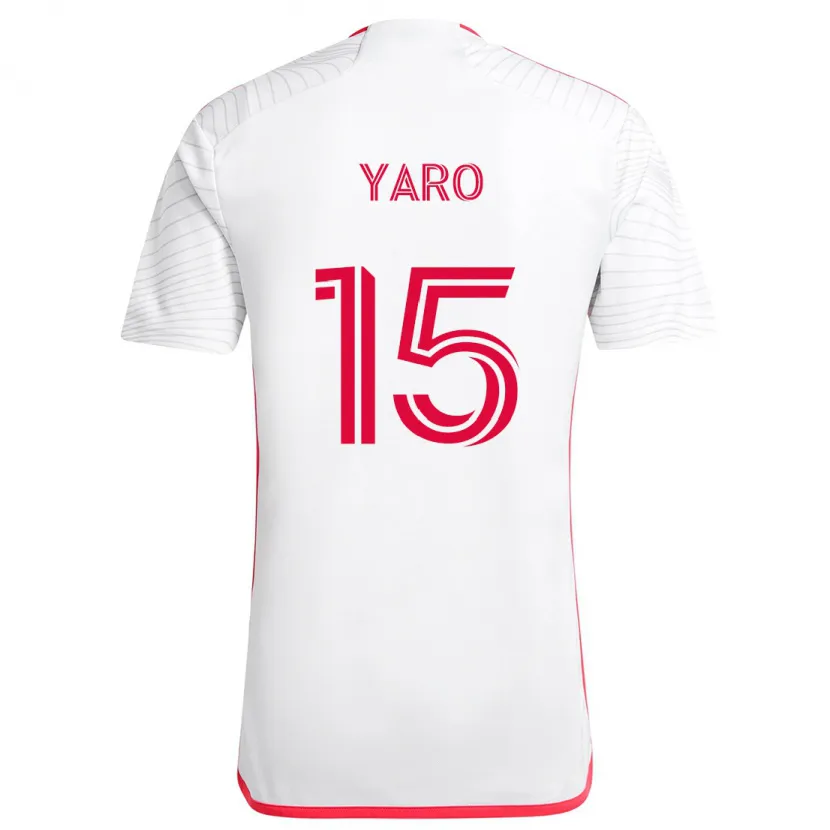 Danxen Dames Joshua Yaro #15 Wit Rood Uitshirt Uittenue 2024/25 T-Shirt