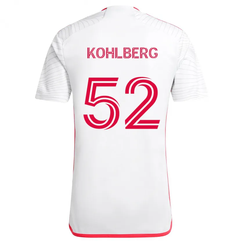 Danxen Dames Andrew Kohlberg #52 Wit Rood Uitshirt Uittenue 2024/25 T-Shirt