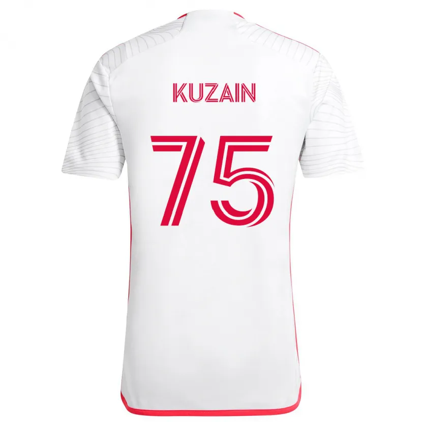 Danxen Dames Wan Kuzain #75 Wit Rood Uitshirt Uittenue 2024/25 T-Shirt