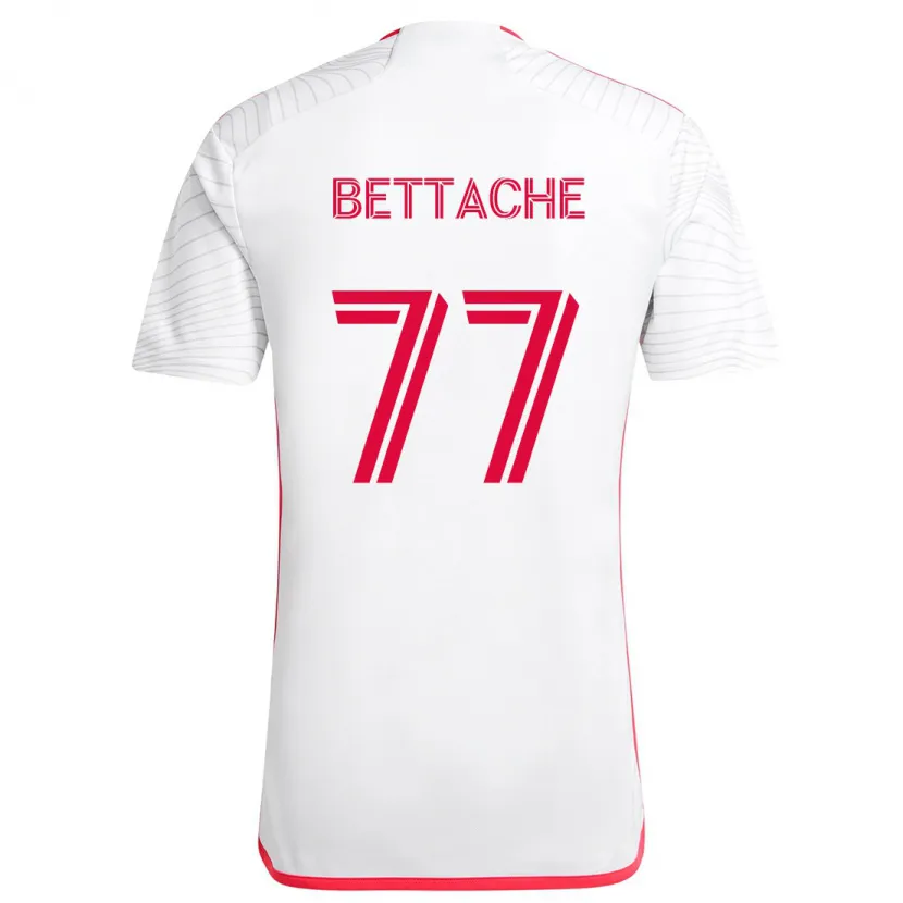 Danxen Dames Faysal Bettache #77 Wit Rood Uitshirt Uittenue 2024/25 T-Shirt