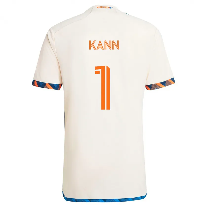 Danxen Dames Alec Kann #1 Wit Oranje Uitshirt Uittenue 2024/25 T-Shirt