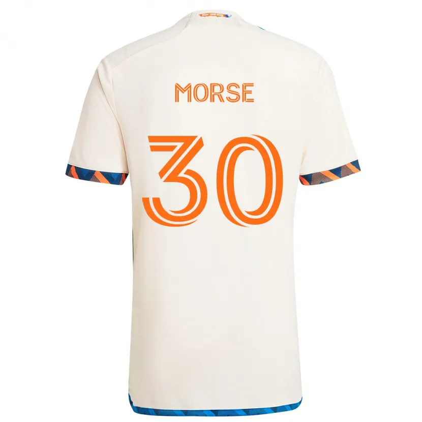 Danxen Dames Hunter Morse #30 Wit Oranje Uitshirt Uittenue 2024/25 T-Shirt