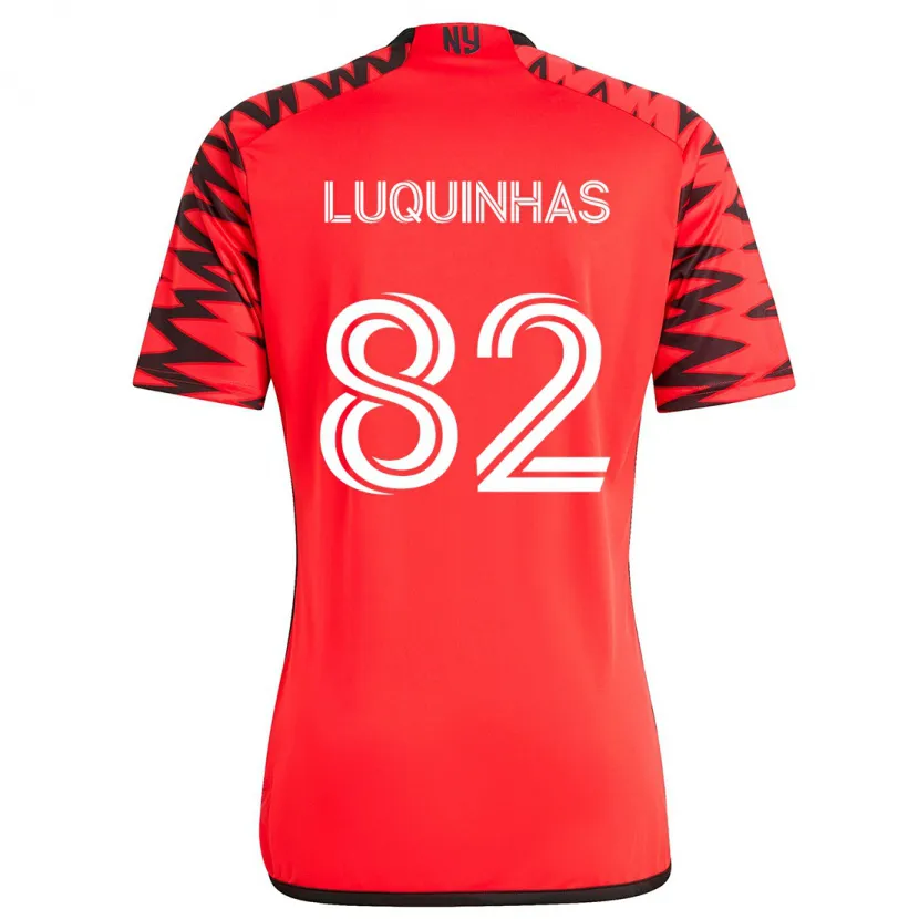 Danxen Dames Luquinhas #82 Rood Zwart Wit Uitshirt Uittenue 2024/25 T-Shirt