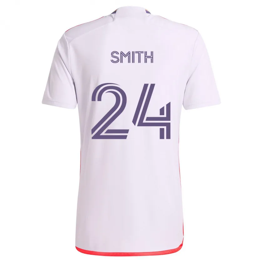 Danxen Dames Kyle Smith #24 Wit Rood Paars Uitshirt Uittenue 2024/25 T-Shirt