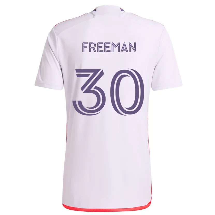 Danxen Dames Alex Freeman #30 Wit Rood Paars Uitshirt Uittenue 2024/25 T-Shirt