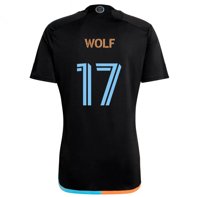 Danxen Dames Hannes Wolf #17 Zwart Oranje Blauw Uitshirt Uittenue 2024/25 T-Shirt