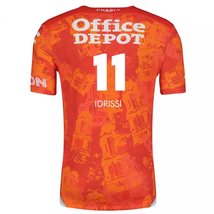 Danxen Dames Oussama Idrissi #11 Oranje Wit Uitshirt Uittenue 2024/25 T-Shirt