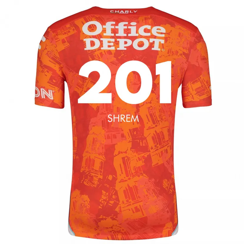 Danxen Dames David Shrem #201 Oranje Wit Uitshirt Uittenue 2024/25 T-Shirt