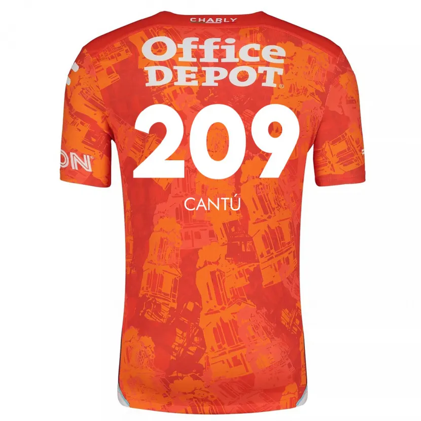 Danxen Dames Juan Cantú #209 Oranje Wit Uitshirt Uittenue 2024/25 T-Shirt