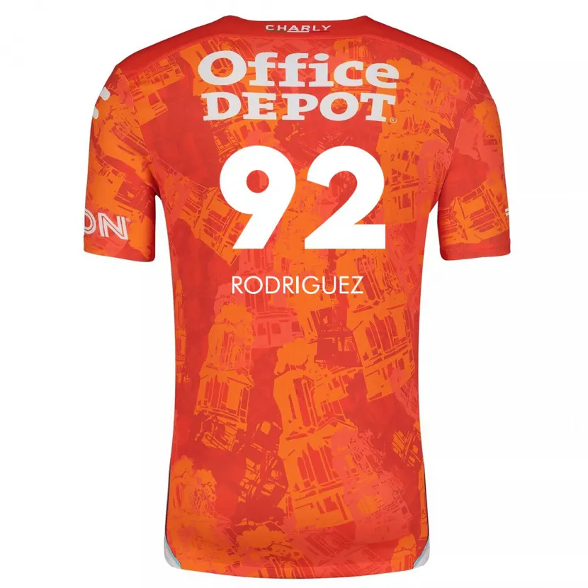 Danxen Dames Sergio Rodríguez #92 Oranje Wit Uitshirt Uittenue 2024/25 T-Shirt