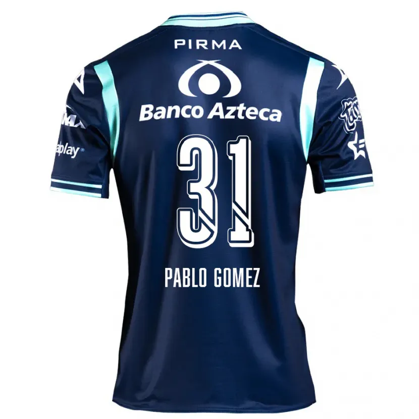 Danxen Dames Juan Pablo Gómez #31 Marineblauw Uitshirt Uittenue 2024/25 T-Shirt