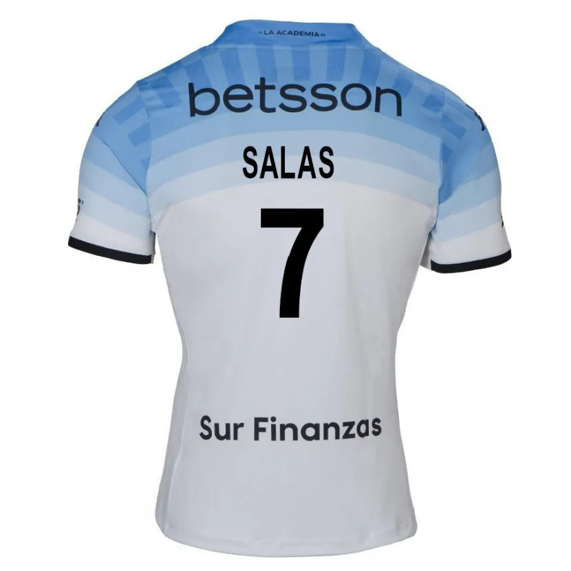 Danxen Dames Maximiliano Salas #7 Wit Blauw Zwart Uitshirt Uittenue 2024/25 T-Shirt