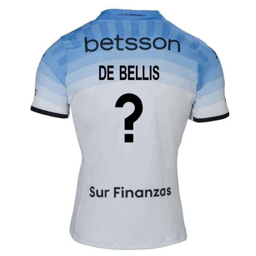 Danxen Dames Thiago De Bellis #0 Wit Blauw Zwart Uitshirt Uittenue 2024/25 T-Shirt