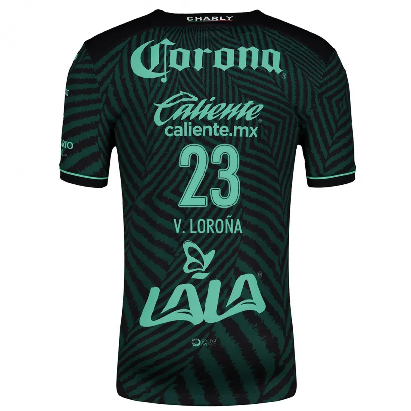 Danxen Dames Vladímir Loroña #23 Zwart Groen Uitshirt Uittenue 2024/25 T-Shirt