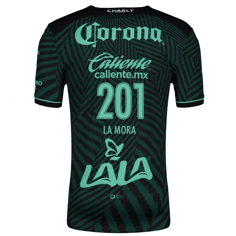 Danxen Dames Luis De La Mora #201 Zwart Groen Uitshirt Uittenue 2024/25 T-Shirt