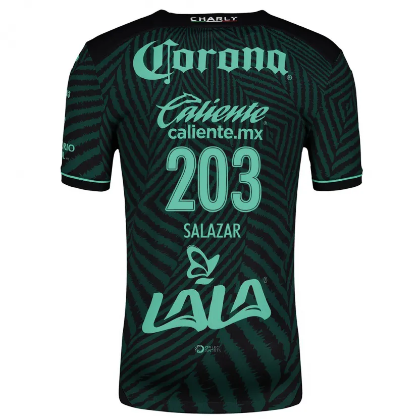 Danxen Dames Roberto Salazar #203 Zwart Groen Uitshirt Uittenue 2024/25 T-Shirt