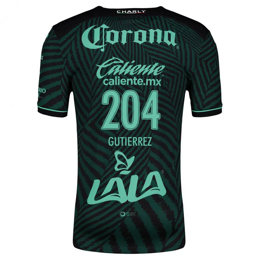 Danxen Dames Gabriel Gutiérrez #204 Zwart Groen Uitshirt Uittenue 2024/25 T-Shirt