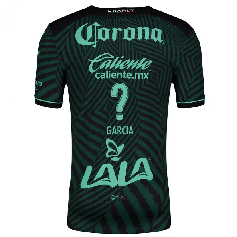 Danxen Dames Kevin García #0 Zwart Groen Uitshirt Uittenue 2024/25 T-Shirt