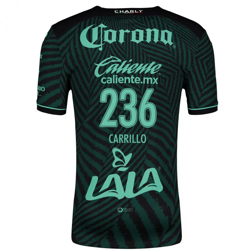 Danxen Dames Fernando Carrillo #236 Zwart Groen Uitshirt Uittenue 2024/25 T-Shirt