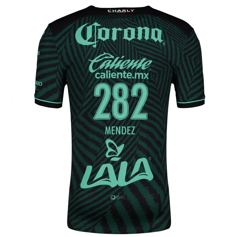 Danxen Dames José Méndez #282 Zwart Groen Uitshirt Uittenue 2024/25 T-Shirt