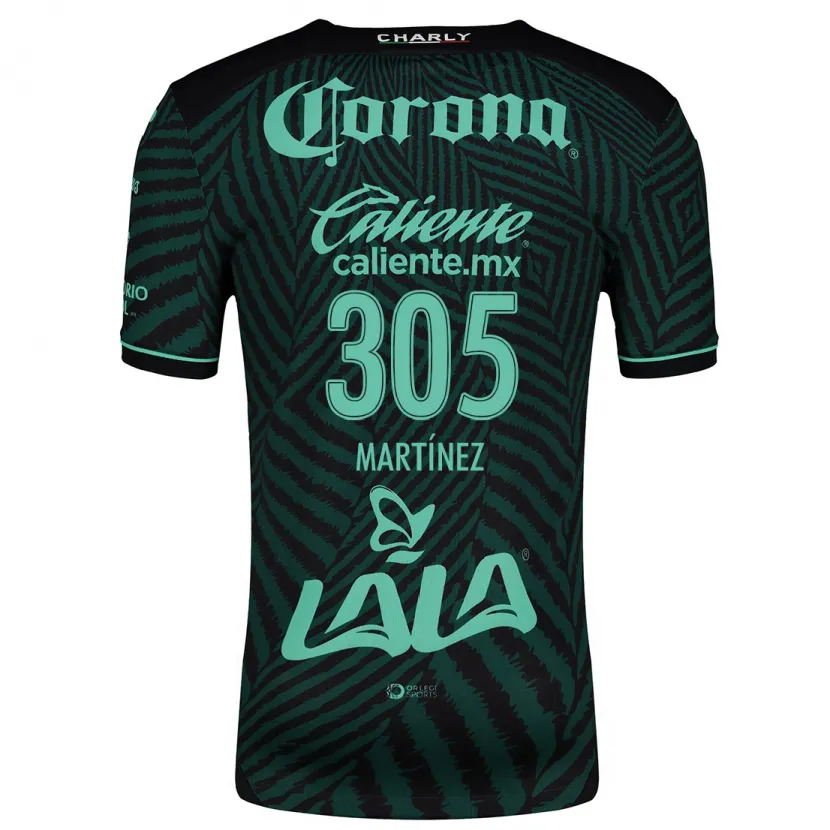 Danxen Dames Cristian Martínez #305 Zwart Groen Uitshirt Uittenue 2024/25 T-Shirt