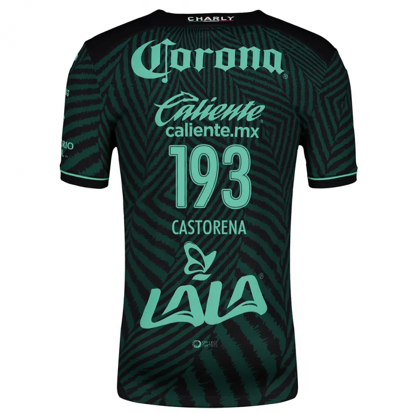 Danxen Dames Damián Castorena #193 Zwart Groen Uitshirt Uittenue 2024/25 T-Shirt