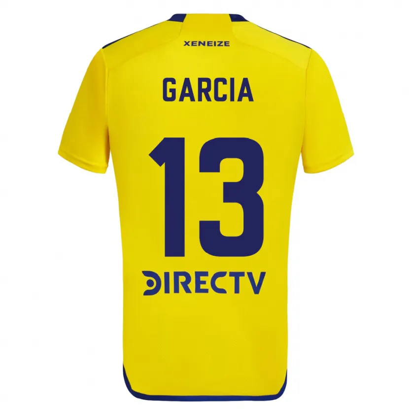 Danxen Dames Javier García #13 Geel Blauw Uitshirt Uittenue 2024/25 T-Shirt