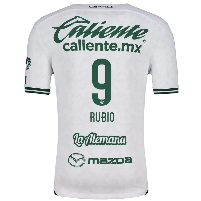 Danxen Dames Brian Rubio #9 Wit Groen Uitshirt Uittenue 2024/25 T-Shirt