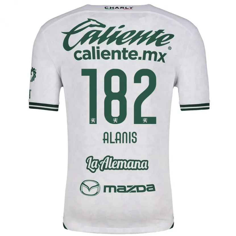 Danxen Dames Alejandro Alanís #182 Wit Groen Uitshirt Uittenue 2024/25 T-Shirt