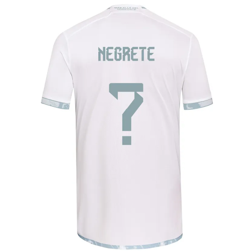 Danxen Dames Salvador Negrete #0 Wit Grijs Uitshirt Uittenue 2024/25 T-Shirt