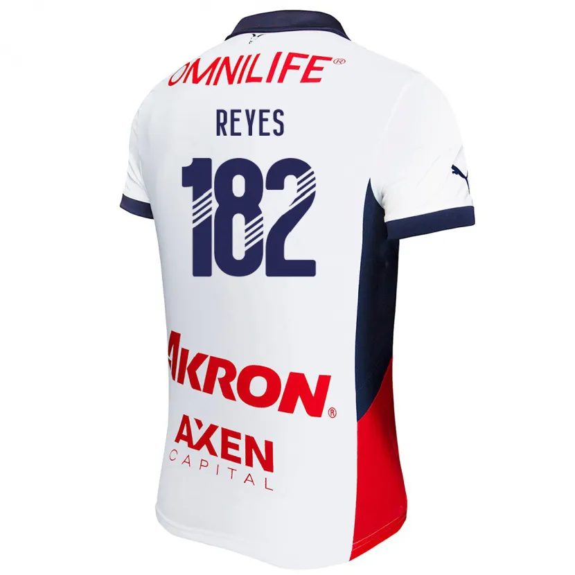 Danxen Dames Mauricio Reyes #182 Wit Rood Blauw Uitshirt Uittenue 2024/25 T-Shirt