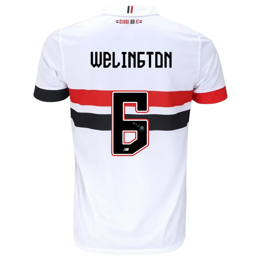 Danxen Kinderen Welington #6 Wit Rood Zwart Thuisshirt Thuistenue 2024/25 T-Shirt