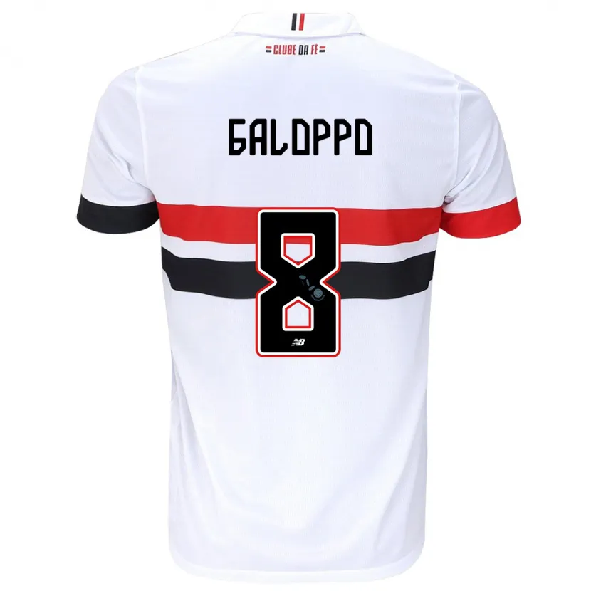 Danxen Kinderen Giuliano Galoppo #8 Wit Rood Zwart Thuisshirt Thuistenue 2024/25 T-Shirt