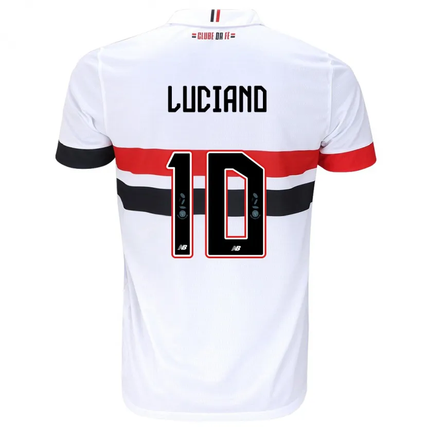 Danxen Kinderen Luciano #10 Wit Rood Zwart Thuisshirt Thuistenue 2024/25 T-Shirt