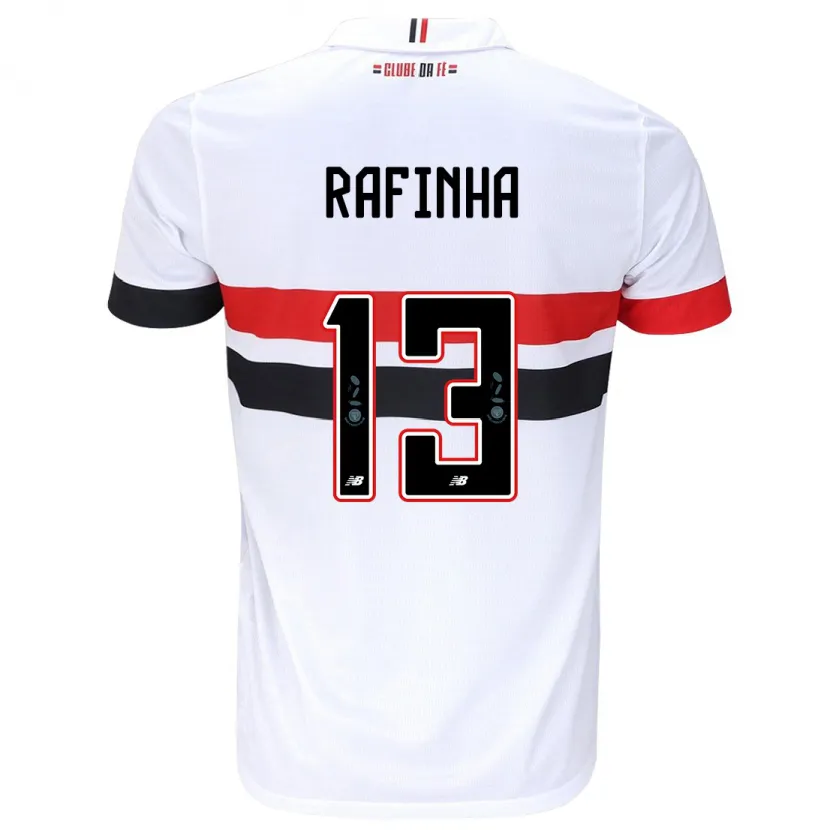 Danxen Kinderen Rafinha #13 Wit Rood Zwart Thuisshirt Thuistenue 2024/25 T-Shirt