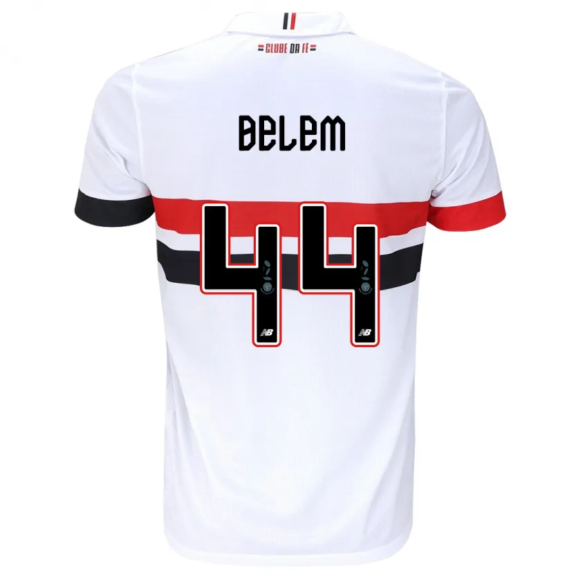 Danxen Kinderen Matheus Belém #44 Wit Rood Zwart Thuisshirt Thuistenue 2024/25 T-Shirt