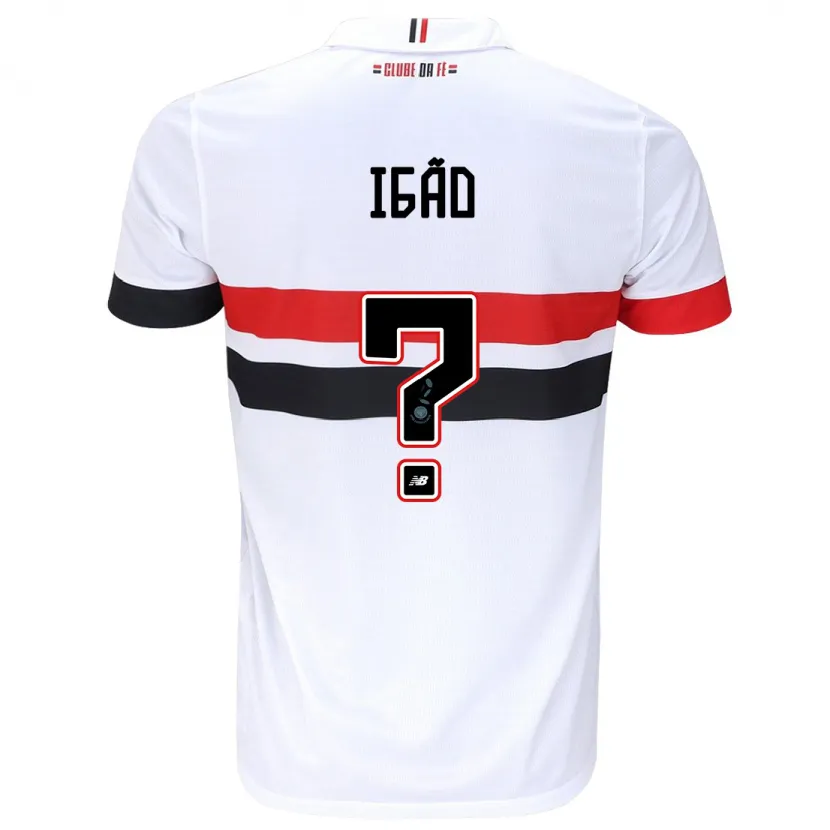 Danxen Kinderen Igão #0 Wit Rood Zwart Thuisshirt Thuistenue 2024/25 T-Shirt