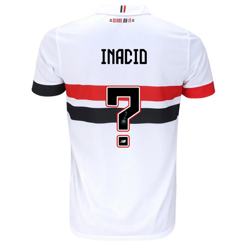 Danxen Kinderen Lucas Inácio #0 Wit Rood Zwart Thuisshirt Thuistenue 2024/25 T-Shirt