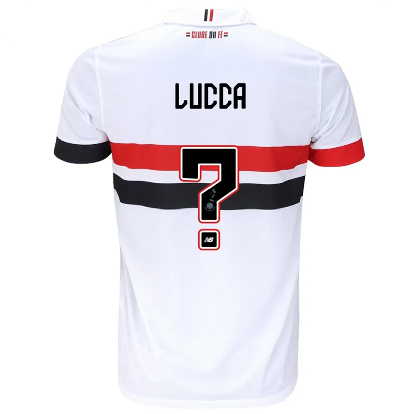 Danxen Kinderen Cauã Lucca #0 Wit Rood Zwart Thuisshirt Thuistenue 2024/25 T-Shirt